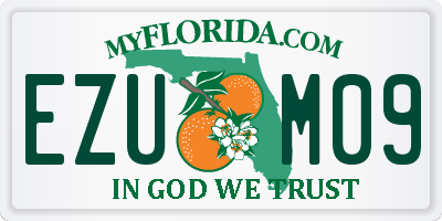 FL license plate EZUM09