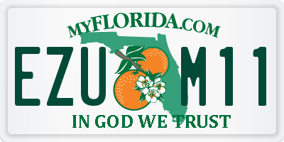 FL license plate EZUM11