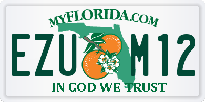 FL license plate EZUM12