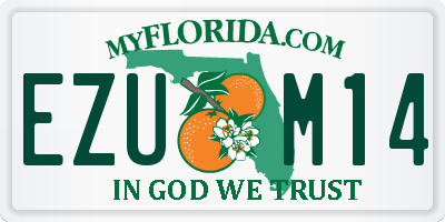 FL license plate EZUM14