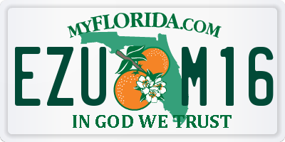 FL license plate EZUM16