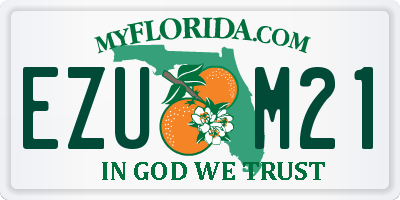 FL license plate EZUM21