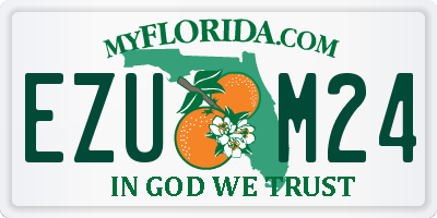 FL license plate EZUM24