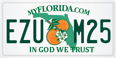 FL license plate EZUM25