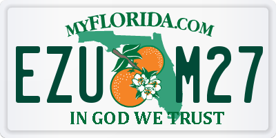 FL license plate EZUM27