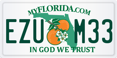 FL license plate EZUM33