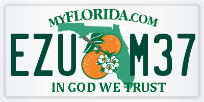 FL license plate EZUM37