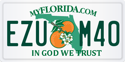 FL license plate EZUM40