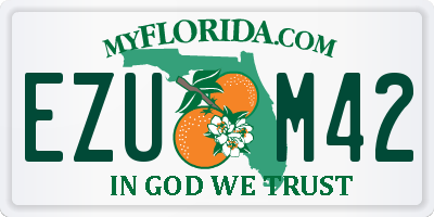 FL license plate EZUM42