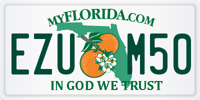 FL license plate EZUM50