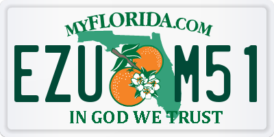 FL license plate EZUM51