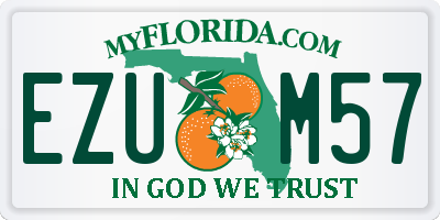 FL license plate EZUM57