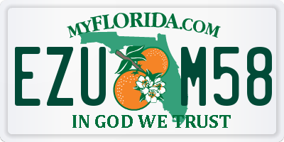 FL license plate EZUM58