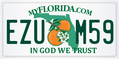 FL license plate EZUM59