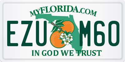 FL license plate EZUM60