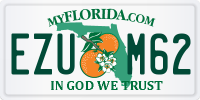 FL license plate EZUM62