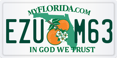 FL license plate EZUM63