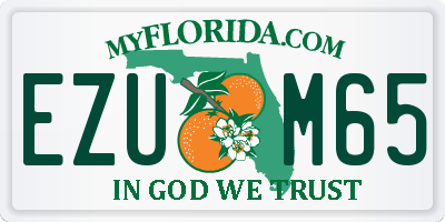 FL license plate EZUM65