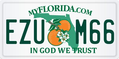 FL license plate EZUM66