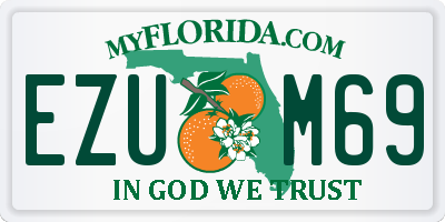 FL license plate EZUM69