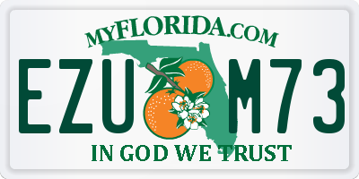 FL license plate EZUM73