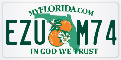 FL license plate EZUM74