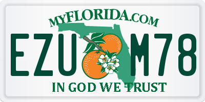 FL license plate EZUM78