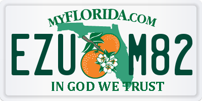 FL license plate EZUM82