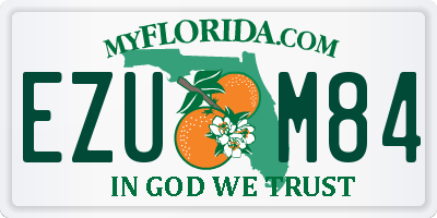 FL license plate EZUM84