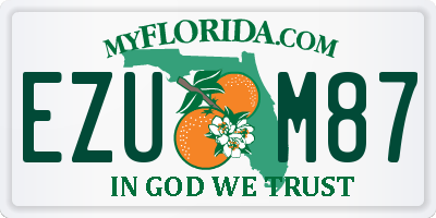 FL license plate EZUM87