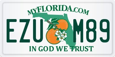 FL license plate EZUM89