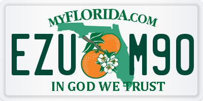 FL license plate EZUM90