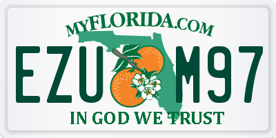 FL license plate EZUM97