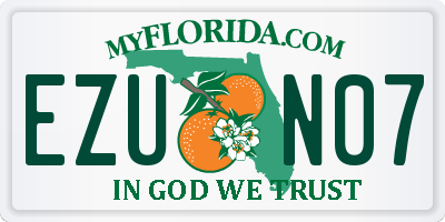 FL license plate EZUN07