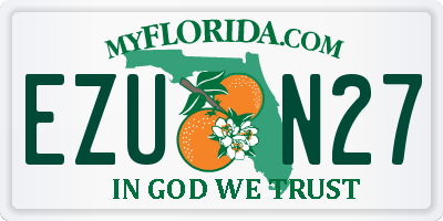 FL license plate EZUN27