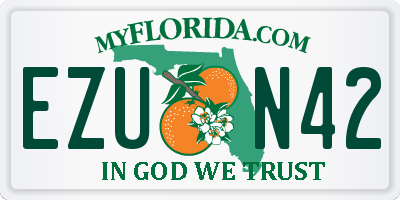 FL license plate EZUN42