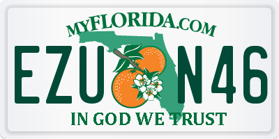 FL license plate EZUN46