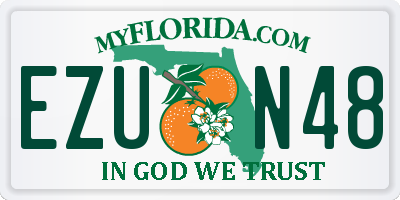 FL license plate EZUN48