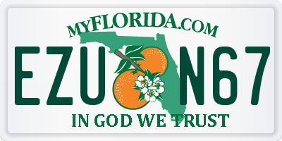 FL license plate EZUN67