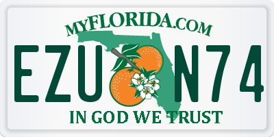 FL license plate EZUN74