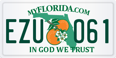 FL license plate EZUO61