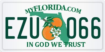 FL license plate EZUO66