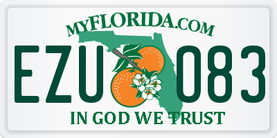 FL license plate EZUO83