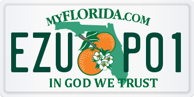 FL license plate EZUP01