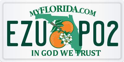 FL license plate EZUP02