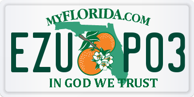 FL license plate EZUP03