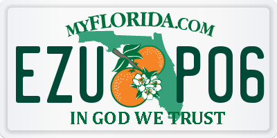 FL license plate EZUP06