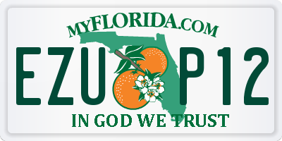 FL license plate EZUP12