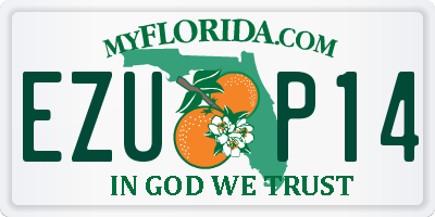 FL license plate EZUP14