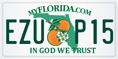 FL license plate EZUP15